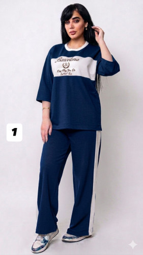 ست تیشرت و شلوار زنانه گلکسی کد 108