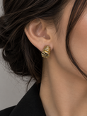 گوشواره حلقهای کوپر طرح حجمی کد2712