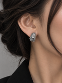گوشواره حلقهای کوپر طرح حجمی کد۲۷۱۳
